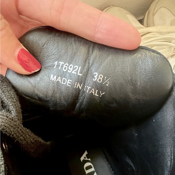 Prada tessuto studded black high top sneaker - Picture 10 of 10